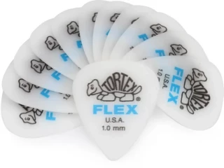 Tortex Flex Standard Guitar Picks - 1.00mm White (12-pack)