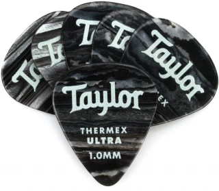 Premium Darktone 351 Thermex Ultra Guitar Picks 6-pack - Black Onyx 1.00mm