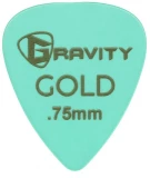 Colored Gold Traditional Teardrop Guitar Pick - .75mm Seafoam