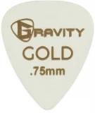 Colored Gold Traditional Teardrop Guitar Pick - .75mm Gray