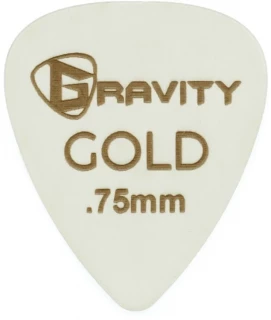 Colored Gold Traditional Teardrop Guitar Pick - .75mm Gray