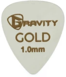 Colored Gold Traditional Teardrop Guitar Pick - 1.0mm Gray