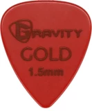 Colored Gold Traditional Teardrop Guitar Pick - 1.5mm Red