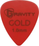 Colored Gold Traditional Teardrop Guitar Pick - 1.0mm Red