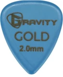 Colored Gold Traditional Teardrop Guitar Pick - 2.0mm Blue