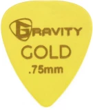 Colored Gold Traditional Teardrop Guitar Pick - .75mm Yellow