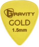 Colored Gold Traditional Teardrop Guitar Pick - 1.5mm Yellow