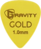 Colored Gold Traditional Teardrop Guitar Pick - 1.0mm Yellow