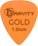 Colored Gold Traditional Teardrop Guitar Pick - 1.0mm Orange