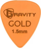 Colored Gold Traditional Teardrop Guitar Pick - 1.5mm Orange