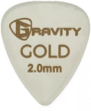 Colored Gold Traditional Teardrop Guitar Pick - 2.0mm Gray