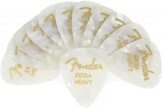 351 Premium Guitar Picks - Extra Heavy White Moto 12-pack