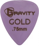 Colored Gold Traditional Teardrop Guitar Pick - .75mm Purple