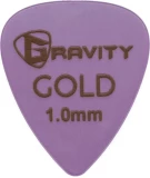 Colored Gold Traditional Teardrop Guitar Pick - 1.0mm Purple