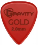 Colored Gold Traditional Teardrop Guitar Pick - 2.0mm Red