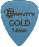 Colored Gold Traditional Teardrop Guitar Pick - 1.5mm Blue