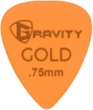Colored Gold Traditional Teardrop Guitar Pick - .75mm Orange
