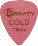 Colored Gold Traditional Teardrop Guitar Pick - .75mm Pink