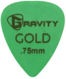Colored Gold Traditional Teardrop Guitar Pick - .75mm Green