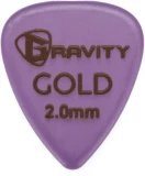 Colored Gold Traditional Teardrop Guitar Pick - 2.0mm Purple