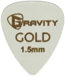 Colored Gold Traditional Teardrop Guitar Pick - 1.5mm Gray