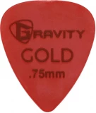 Colored Gold Traditional Teardrop Guitar Pick - .75mm Red