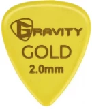 Colored Gold Traditional Teardrop Guitar Pick - 2.0mm Yellow