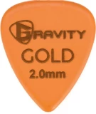 Colored Gold Traditional Teardrop Guitar Pick - 2.0mm Orange