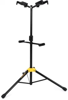 GS422B PLUS Dual Guitar Stand with Auto Grip System and Foldable Yoke