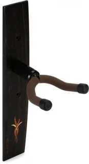 70193 Guitar Wall Hanger - Ebony with Myrtlewood/Boxwood Bouquet Inlay