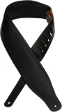 M26PD-BLK Top Grain Leather Guitar Strap - Black