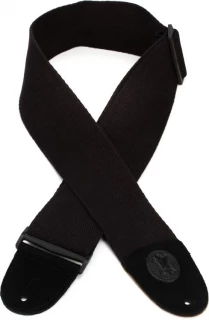 MSSBC4-BLK 3-inch Wide Cotton Bass Guitar Strap - Black