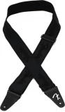 WeighLess Running Logo Guitar Strap - Black/Black