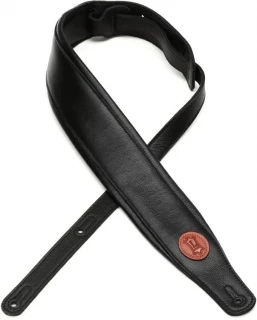 MSS2 Garment Leather XL Guitar Strap - XL Black