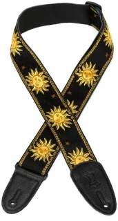 MPJG '60s Sun Polyester Guitar Strap - Black/Yellow