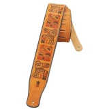 MSS3 2.5" Printed Suede Leather Guitar Strap - Haida Totem Pole Print