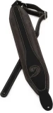X-Clef Worn Leather Bass Strap - Black