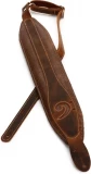X-Clef Worn Leather Bass Strap - Brown