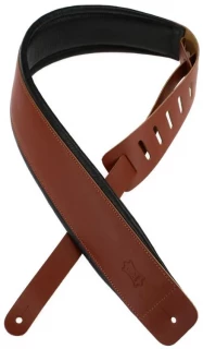 DM1 3" Leather Face w/Padded Back Guitar Strap - Walnut