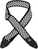 Jacquard Guitar Strap - Black & White Checkered