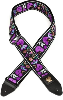 EB5331 2-inch Jacquard Guitar Strap - Purple Bird Lupin