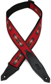 MSSN80 2" Southwest Print Polyester Jacquard Guitar Strap - Red