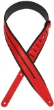 MG317DRS Garment Leather Guitar Strap - Black/Red
