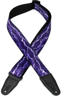 MP 2" Printed Polyester Guitar Strap - Lightning Storm