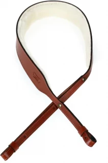 PMB32 2" Veg-Tan Leather Banjo Strap - Walnut