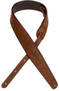 Premier Guitar Strap - Western Tooled, Brown