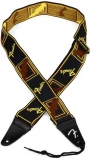 WeighLess Guitar Strap - Black/Yellow/Brown