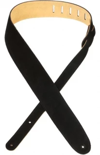 2.5" Suede Guitar Strap - Black