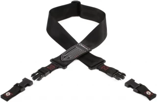 DD2200JP John Petrucci Nylon ClipLock Guitar Strap - Black with Red Stitching