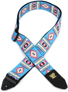 Jacquard Guitar Strap - Sedona Blue